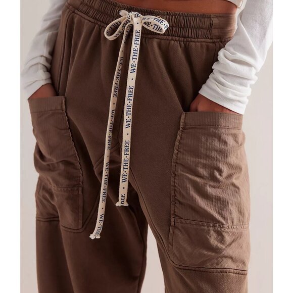 We The Free Jet Set Knit Pull-On Pants Color: Brown Bear - Picture 3 of 4